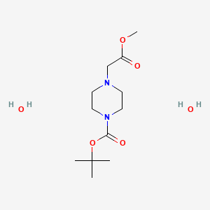 molecular formula C12H26N2O6 B7959402 Dihydrate tert-butyl 4-(2-methoxy-2-oxoethyl)piperazine-1-carboxylate 
