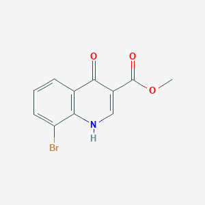 molecular formula C11H8BrNO3 B7959422 4-Hydroxy-8-bromoquinoline-3-carboxylic acid methyl ester 