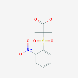 molecular formula C11H13NO6S B7959488 Methyl 2-methyl-2-[(2-nitrobenzene)sulfonyl]propanoate CAS No. 1820666-55-4