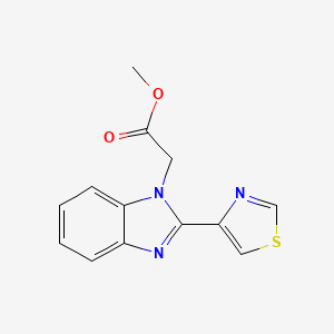 molecular formula C13H11N3O2S B7959503 Methyl 2-[2-(1,3-thiazol-4-YL)-1,3-benzodiazol-1-YL]acetate 