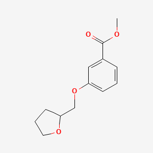 molecular formula C13H16O4 B7959549 Methyl 3-(oxolan-2-ylmethoxy)benzoate 