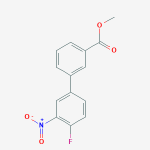 molecular formula C14H10FNO4 B7959556 Methyl 3-(4-fluoro-3-nitrophenyl)benzoate 