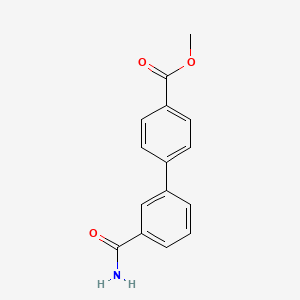 molecular formula C15H13NO3 B7959568 Methyl 4-(3-carbamoylphenyl)benzoate 