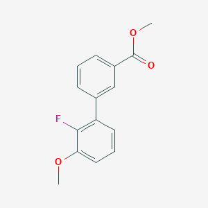 molecular formula C15H13FO3 B7959590 Methyl 3-(2-fluoro-3-methoxyphenyl)benzoate 