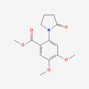 molecular formula C14H17NO5 B7959612 Methyl 4,5-dimethoxy-2-(2-oxopyrrolidin-1-YL)benzoate 