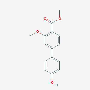 molecular formula C15H14O4 B7959616 Methyl 4-(4-hydroxyphenyl)-2-methoxybenzoate 