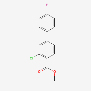 molecular formula C14H10ClFO2 B7959641 Methyl 2-chloro-4-(4-fluorophenyl)benzoate CAS No. 1820706-24-8