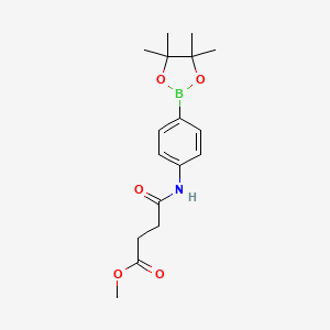 molecular formula C17H24BNO5 B7959642 Methyl 3-{[4-(tetramethyl-1,3,2-dioxaborolan-2-yl)phenyl]carbamoyl}propanoate 