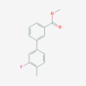 molecular formula C15H13FO2 B7959652 Methyl 3-(3-fluoro-4-methylphenyl)benzoate 