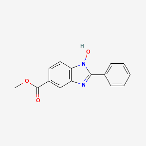 molecular formula C15H12N2O3 B7959656 Methyl 1-hydroxy-2-phenyl-1,3-benzodiazole-5-carboxylate 