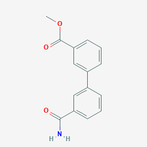 molecular formula C15H13NO3 B7959657 Methyl 3-(3-carbamoylphenyl)benzoate 
