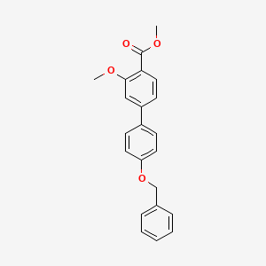 molecular formula C22H20O4 B7959660 Methyl 4-[4-(benzyloxy)phenyl]-2-methoxybenzoate 