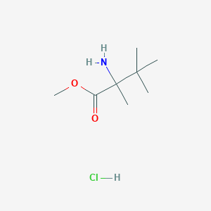 molecular formula C8H18ClNO2 B7959687 Methyl 2-amino-2,3,3-trimethylbutanoate hydrochloride 