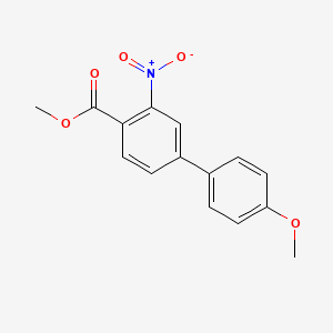 molecular formula C15H13NO5 B7959707 Methyl 4-(4-methoxyphenyl)-2-nitrobenzoate 