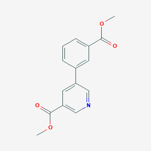 molecular formula C15H13NO4 B7959712 Methyl 5-[3-(methoxycarbonyl)phenyl]pyridine-3-carboxylate 