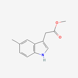 molecular formula C12H13NO2 B7959722 Methyl 2-(5-Methyl-3-indolyl)acetate 