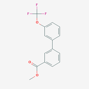 molecular formula C15H11F3O3 B7959731 Methyl 3-[3-(trifluoromethoxy)phenyl]benzoate 