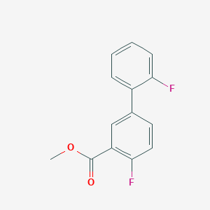 molecular formula C14H10F2O2 B7959750 Methyl 2-fluoro-5-(2-fluorophenyl)benzoate 