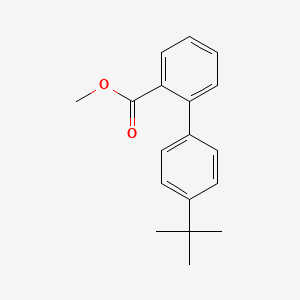 molecular formula C18H20O2 B7959760 Methyl 2-(4-tert-butylphenyl)benzoate 