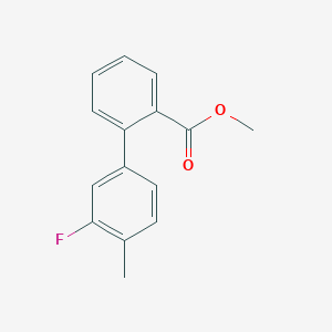 molecular formula C15H13FO2 B7959780 Methyl 2-(3-fluoro-4-methylphenyl)benzoate 