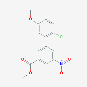 molecular formula C15H12ClNO5 B7959791 Methyl 3-(2-chloro-5-methoxyphenyl)-5-nitrobenzoate 