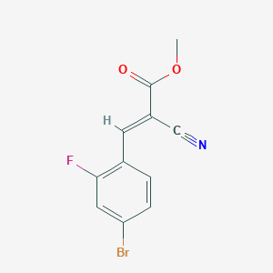 molecular formula C11H7BrFNO2 B7959803 Methyl (2E)-3-(4-bromo-2-fluorophenyl)-2-cyanoprop-2-enoate 