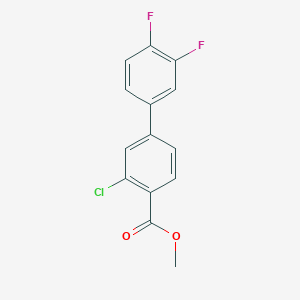 molecular formula C14H9ClF2O2 B7959806 Methyl 2-chloro-4-(3,4-difluorophenyl)benzoate CAS No. 1820734-40-4