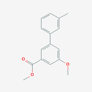 molecular formula C16H16O3 B7959905 Methyl 3-methoxy-5-(3-methylphenyl)benzoate 