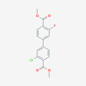Methyl 2-chloro-4-[3-fluoro-4-(methoxycarbonyl)phenyl]benzoate