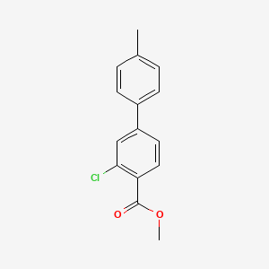 molecular formula C15H13ClO2 B7959959 Methyl 2-chloro-4-(4-methylphenyl)benzoate CAS No. 1820712-79-5