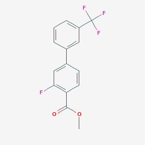 molecular formula C15H10F4O2 B7959963 3-Fluoro-3'-(trifluoromethyl)biphenyl-4-carboxylic acid methyl ester 