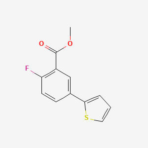 molecular formula C12H9FO2S B7959972 Methyl 2-fluoro-5-(thiophen-2-YL)benzoate CAS No. 1820716-85-5