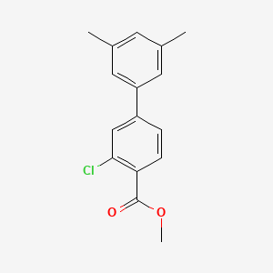 molecular formula C16H15ClO2 B7960008 Methyl 2-chloro-4-(3,5-dimethylphenyl)benzoate 