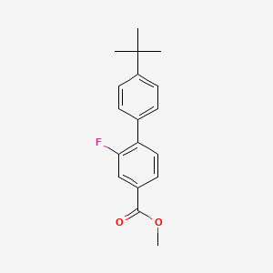 molecular formula C18H19FO2 B7960015 Methyl 4-(4-tert-butylphenyl)-3-fluorobenzoate 