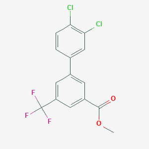 molecular formula C15H9Cl2F3O2 B7960021 Methyl 3-(3,4-dichlorophenyl)-5-(trifluoromethyl)benzoate 