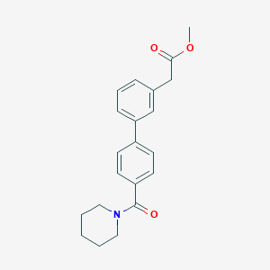 Methyl 2-(3-{4-[(piperidin-1-yl)carbonyl]phenyl}phenyl)acetate