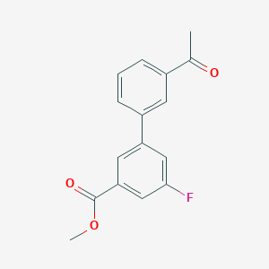 molecular formula C16H13FO3 B7960070 Methyl 3-(3-acetylphenyl)-5-fluorobenzoate 