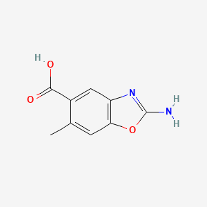 molecular formula C9H8N2O3 B7960095 2-Amino-6-methyl-1,3-benzoxazole-5-carboxylic acid CAS No. 1820675-48-6