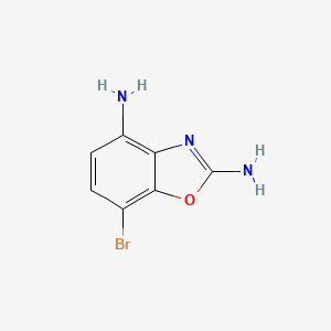 molecular formula C7H6BrN3O B7960096 7-Bromo-1,3-benzoxazole-2,4-diamine CAS No. 1820684-21-6