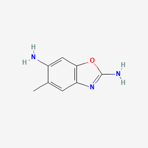 molecular formula C8H9N3O B7960099 5-Methyl-1,3-benzoxazole-2,6-diamine 