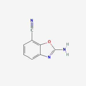 molecular formula C8H5N3O B7960130 2-Aminobenzo[d]oxazole-7-carbonitrile 
