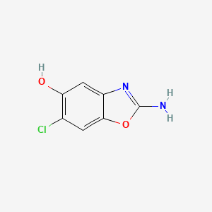 molecular formula C7H5ClN2O2 B7960144 2-Amino-6-chloro-1,3-benzoxazol-5-OL 
