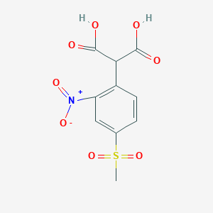 molecular formula C10H9NO8S B7960153 2-(4-Methanesulfonyl-2-nitrophenyl)propanedioic acid 