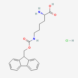 molecular formula C21H25ClN2O4 B7960155 (S)-6-((((9H-Fluoren-9-yl)methoxy)carbonyl)amino)-2-aminohexanoic acid hydrochloride 