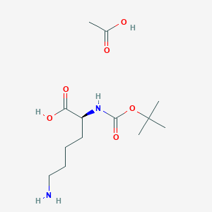molecular formula C13H26N2O6 B7960158 (2S)-6-amino-2-{[(tert-butoxy)carbonyl]amino}hexanoic acid; acetic acid 