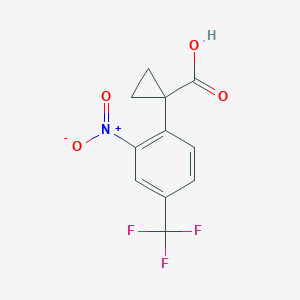 1-(4-(Trifluoromethyl)-2-nitrophenyl)cyclopropanecarboxylic acid