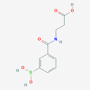 molecular formula C10H12BNO5 B7960175 3-{[3-(Dihydroxyboranyl)phenyl]formamido}propanoic acid 