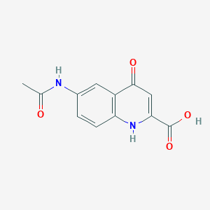 molecular formula C12H10N2O4 B7960182 6-Acetamido-4-oxo-1,4-dihydroquinoline-2-carboxylic acid CAS No. 929028-76-2
