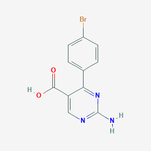 molecular formula C11H8BrN3O2 B7960189 2-Amino-4-(4-bromophenyl)pyrimidine-5-carboxylic acid 
