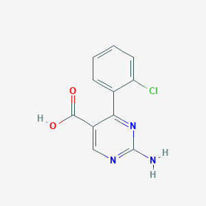 molecular formula C11H8ClN3O2 B7960201 2-Amino-4-(2-chlorophenyl)pyrimidine-5-carboxylic acid CAS No. 1820705-80-3
